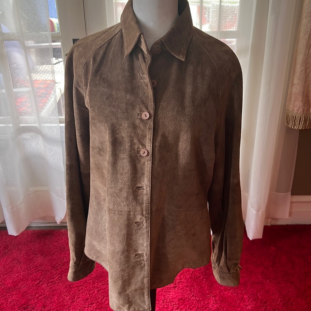 VTG Medium Genuine Suede Brown Leather Jacket